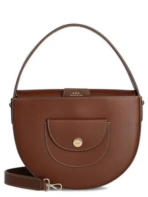 Le Pocket Small Smooth Leather Hobo Cross Bag Brown - A.P.C. - BALAAN 2