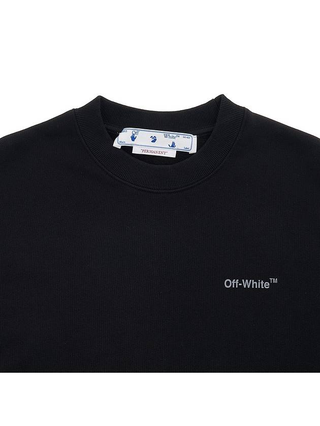 Diag Outline Crew Neck Sweatshirt Black - OFF WHITE - BALAAN 4