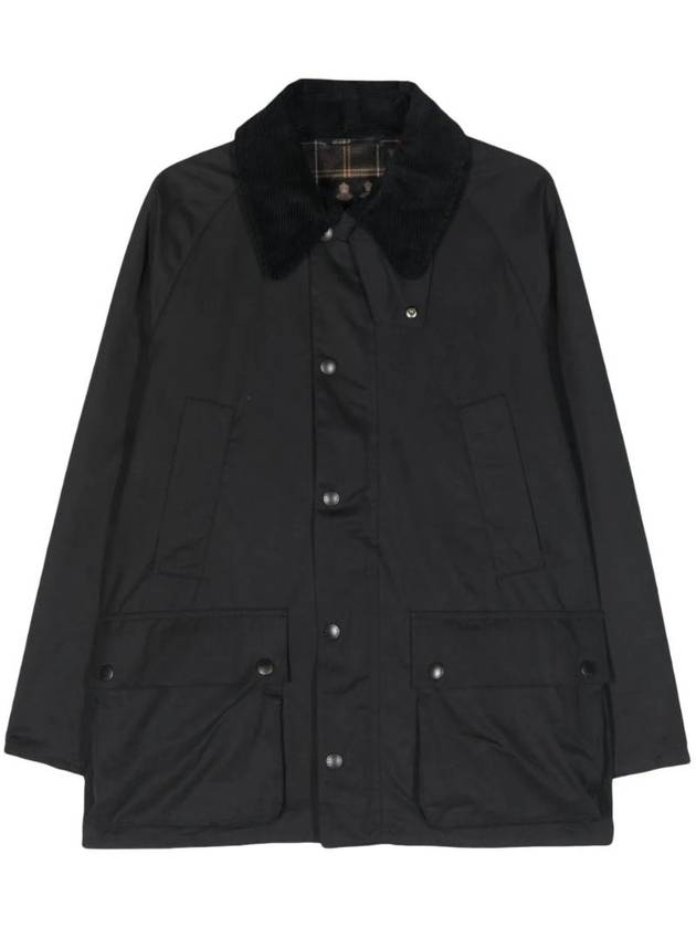 OS Pitched Bedale Casual Non-Wax Jacket Black - BARBOUR - BALAAN 1