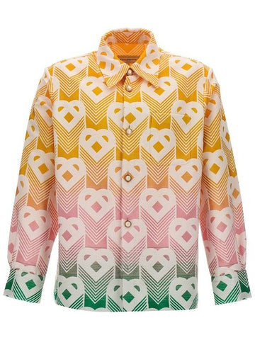 Multicolor 'Gradient Flying Heart' Jacket In Cotton Blend Man - CASABLANCA - BALAAN 1