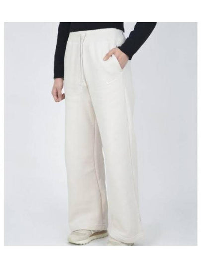 Phoenix Fleece Wide Leg Track Pants White - NIKE - BALAAN 2