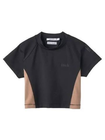 Mock neck sports short sleeve t shirt black nude - RHUDE - BALAAN 1