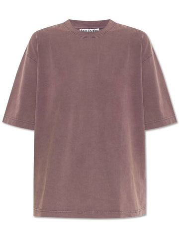 Acne Studios T-shirt With Logo, Women's, Purple - ACNE STUDIOS - BALAAN 1