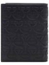 Travel Embossed Half Wallet Black - SALVATORE FERRAGAMO - BALAAN 5