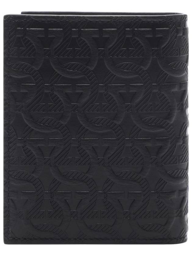 Travel Embossed Half Wallet Black - SALVATORE FERRAGAMO - BALAAN 5