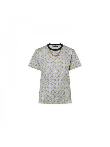 3D Monogram Short Sleeve T-Shirt Grey - LOUIS VUITTON - BALAAN 1