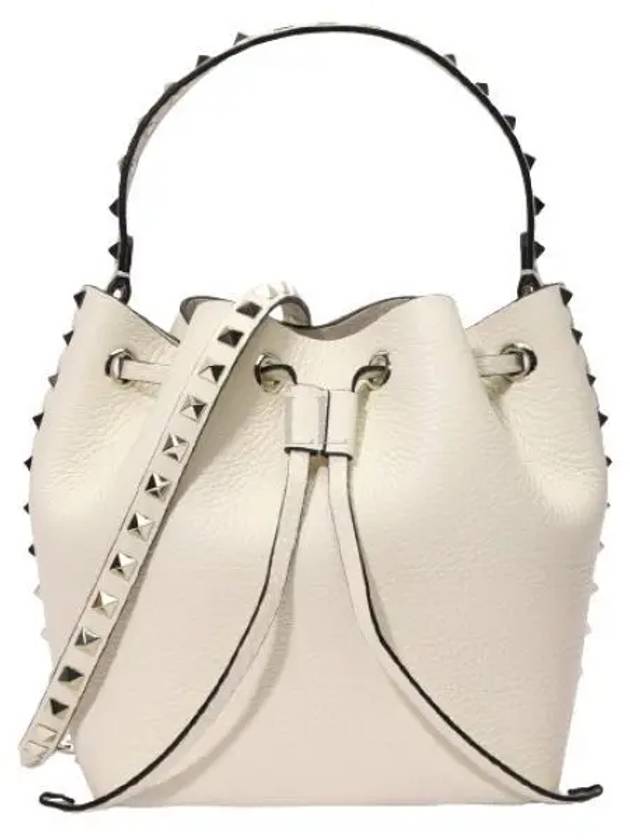 Rockstud Bucket Bag Ivory - VALENTINO - BALAAN 2