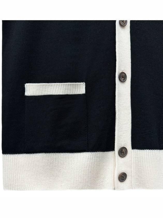 Baby Fox Bicolor Classic Cardigan Black - MAISON KITSUNE - BALAAN 4