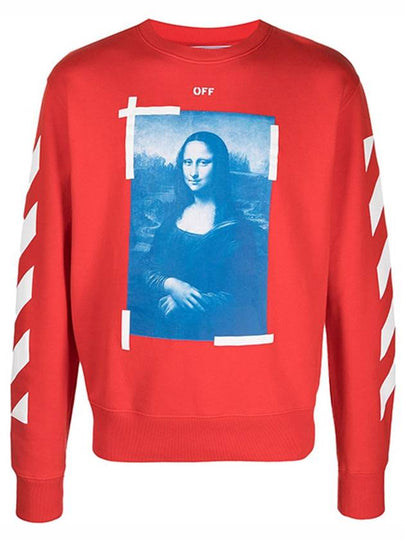 Men's Mona Lisa Slim Fit Sweatshirt Red - OFF WHITE - BALAAN 2