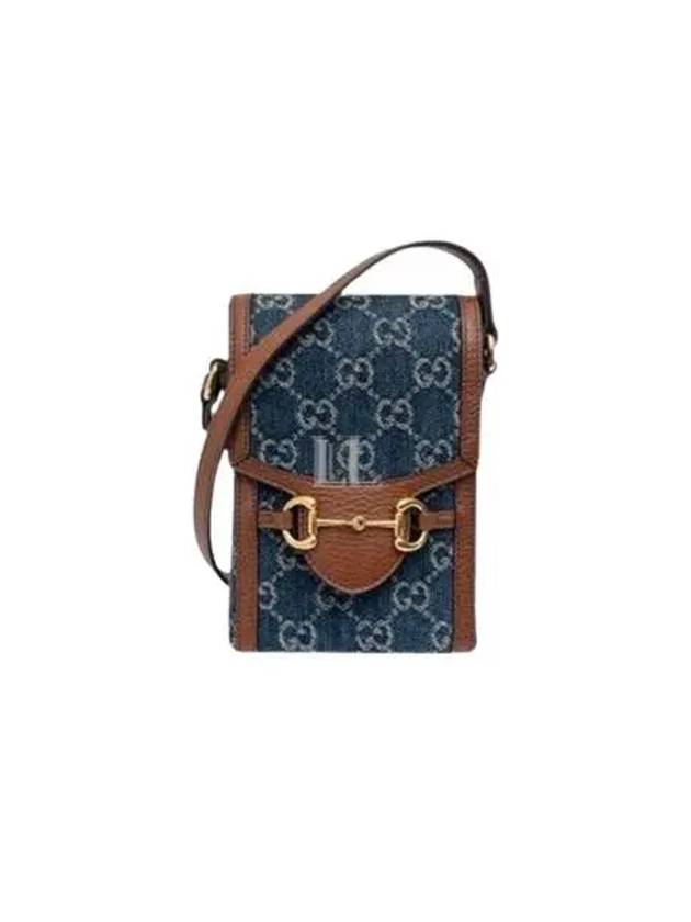 Horsebit 1955 Mini Bag Denim Brown - GUCCI - BALAAN 2