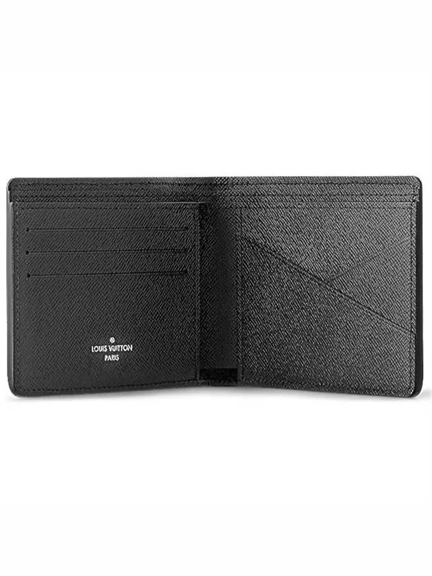 Multiple Taiga Leather Half Wallet Black - LOUIS VUITTON - BALAAN 5