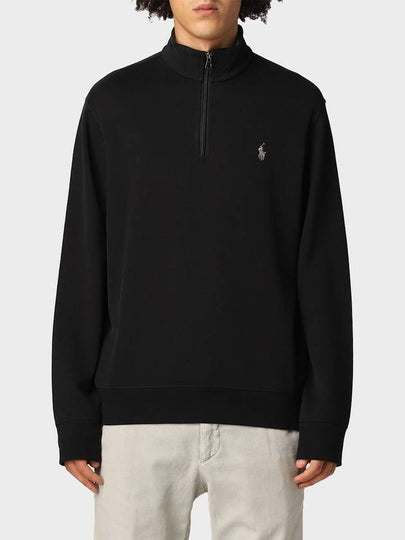 Pony Logo Half Zip-up Sweatshirt Black - POLO RALPH LAUREN - BALAAN 2