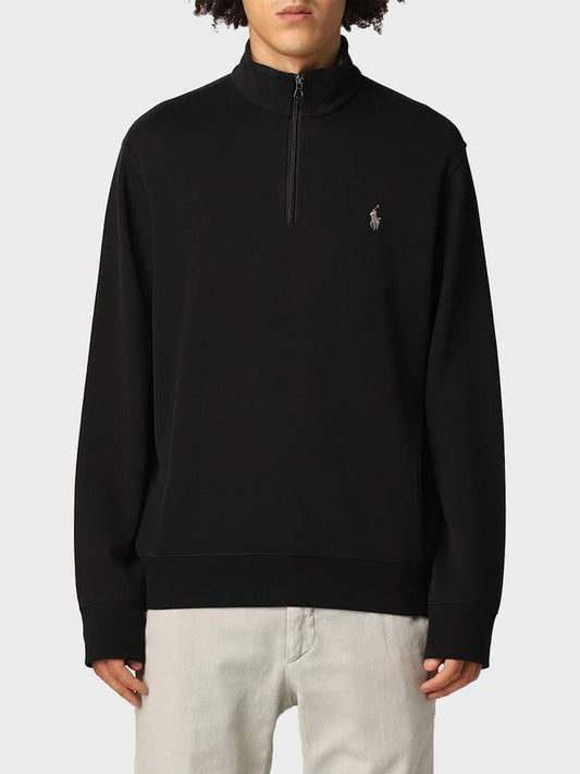 Logo Half Zip-up Sweatshirt Black - POLO RALPH LAUREN - BALAAN 2