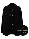 Back Logo Denim Cotton Long Sleeve Shirt Black - WOOYOUNGMI - BALAAN 6