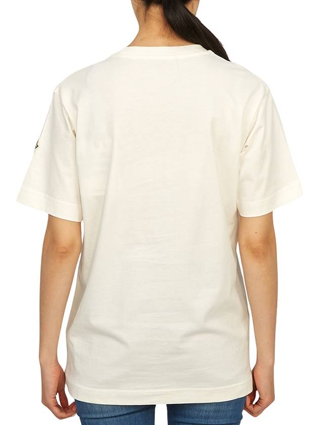 Logo Sequin Cotton Short Sleeve T-Shirt White - MONCLER - BALAAN 5