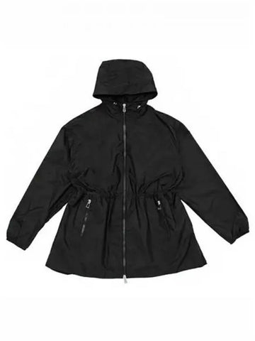 1A00086 539ZD 999 WETE Wet Hooded Windbreaker Jacket Black Women s TEO 271400 - MONCLER - BALAAN 1