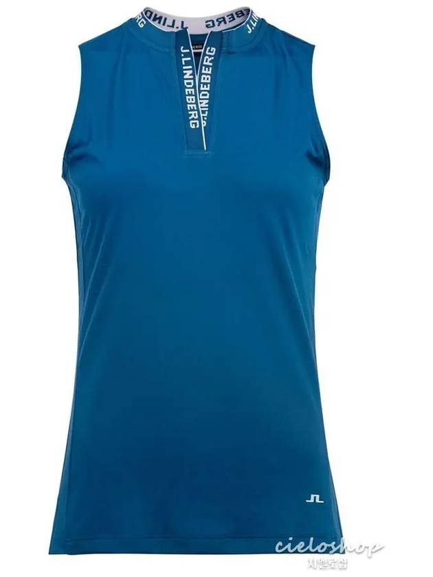 Reya sleeveless women s golf t shirt blue GWJT05393 - J.LINDEBERG - BALAAN 1