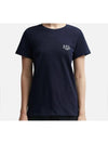 Denise Embroidered Short Sleeve T-shirt Navy - A.P.C. - BALAAN 5