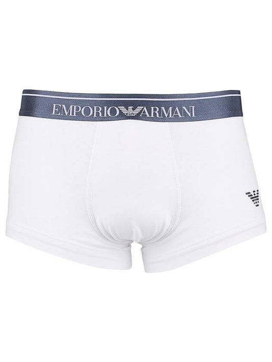 Men's Shiny Logo Stretch Briefs White - EMPORIO ARMANI - BALAAN 1