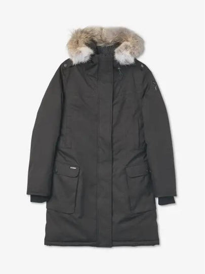 Women's Abby Hooded Fur Long Parka Black - NOBIS - BALAAN 2