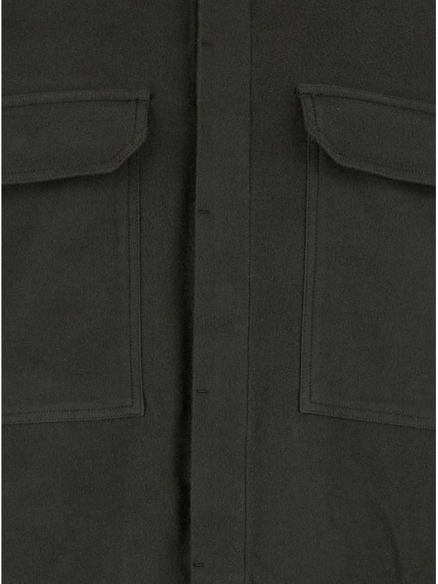 Dark Green Shirt With Patch Pockets In Cotton Man - RICK OWENS - BALAAN 3