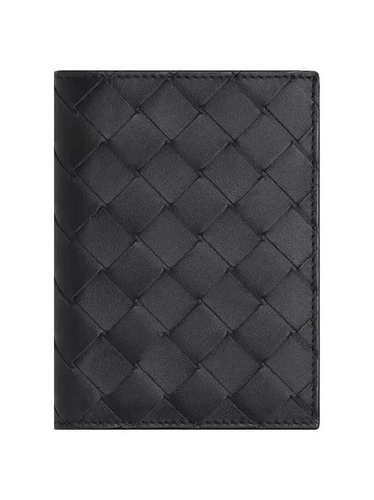 Intrecciato Flap Half Wallet Black - BOTTEGA VENETA - BALAAN 1