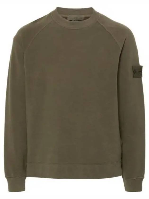 Logo Patch Stretch Cotton Hoodie Green - STONE ISLAND - BALAAN 2