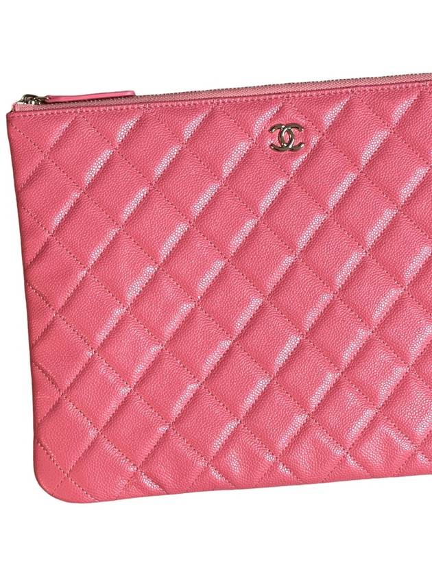 Classic Caviar Clutch Bag Medium Pink Gold A82545 - CHANEL - BALAAN 3