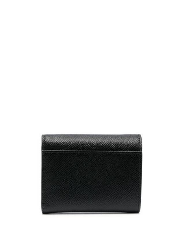 Stitch Leather Tri-Fold Half Wallet Black - MAISON MARGIELA - BALAAN 3