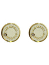 Medallion Stud Earrings Cream - MARC JACOBS - BALAAN.