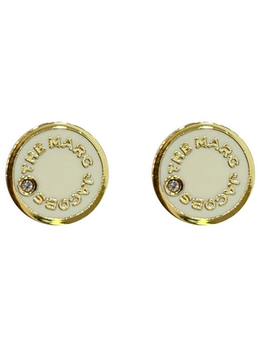 Medallion Stud Earrings Cream - MARC JACOBS - BALAAN 2