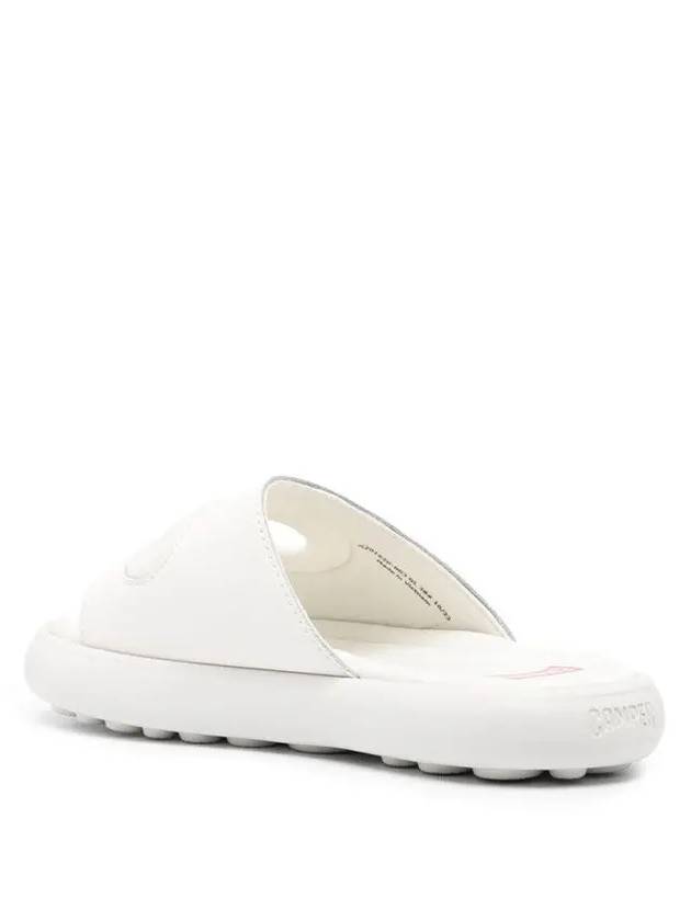 Twins Textile Leather Slide Slipper White - CAMPER - BALAAN 4