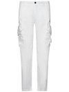 Stretch Sateen Ergonomic Lens Utility Straight Pants White - CP COMPANY - BALAAN 1