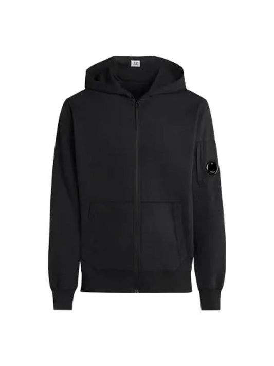 Lens Patch Hooded Jacket Black - CP COMPANY - BALAAN 2