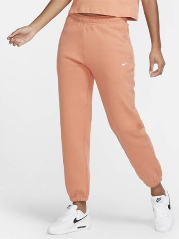 NRG Solo Swoosh Fleece Track Pants Healing Orange - NIKE - BALAAN 2