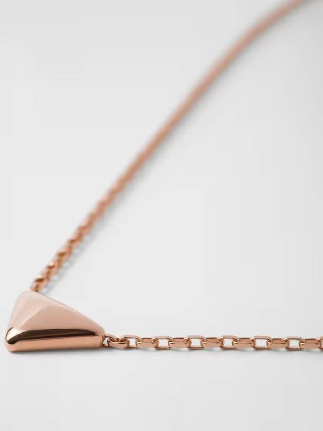 Eternal Gold Mini Triangle Pendant Necklace Pink Gold Rose Boutique 1JCA362FPDF0XEG - PRADA - BALAAN 4