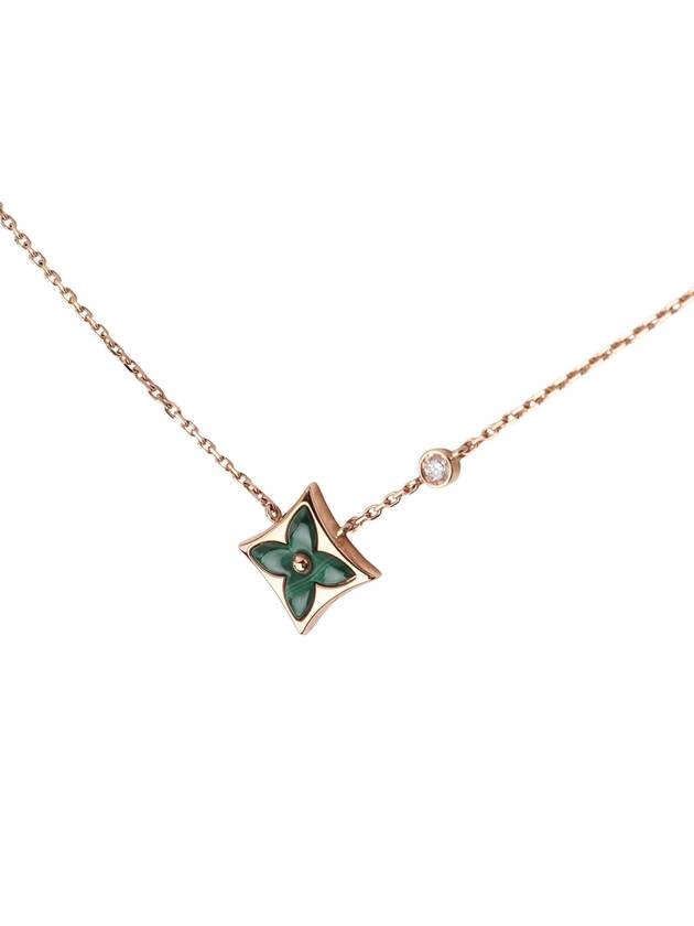 Q93894 Rose gold malachite color blossom BB star pendant necklace 33577 6 - LOUIS VUITTON - BALAAN 5