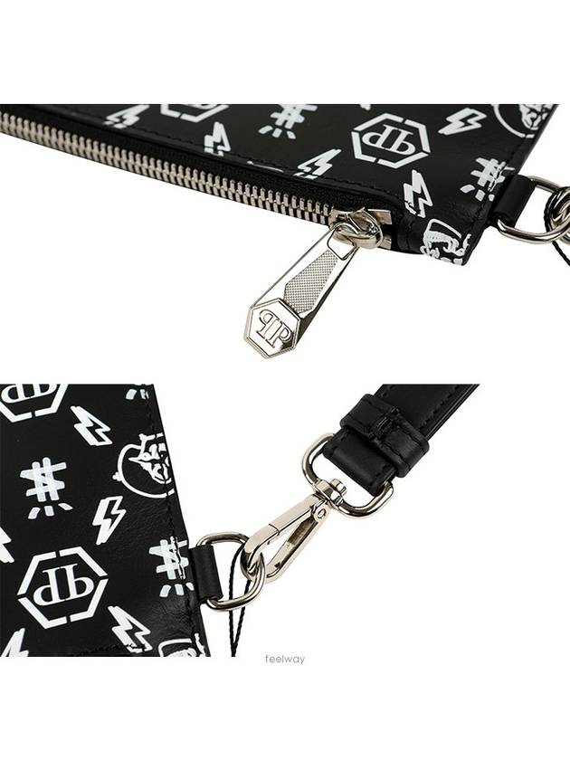 Skull Monogram Clutch Bag Black - PHILIPP PLEIN - BALAAN 5