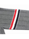 RWB V-neck Striped Virgin Wool Cardigan Grey - THOM BROWNE - BALAAN 4