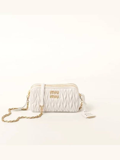 Matelasse Nappa Leather Mini Bag White - MIU MIU - BALAAN 2