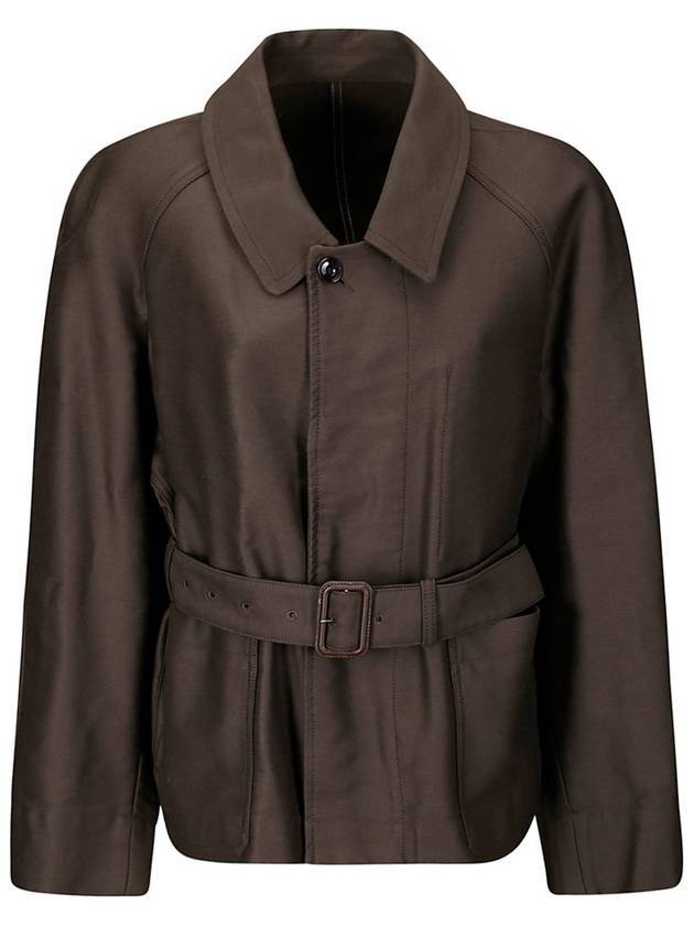 Belted Two Pocket Jacket Dark Brown - LEMAIRE - BALAAN 2