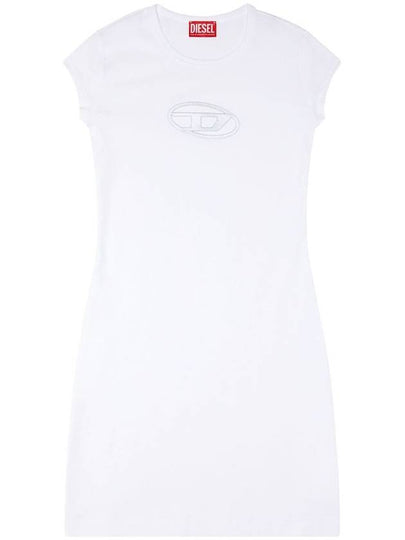 Women's D Angel Logo Cutout Short Dress White - DIESEL - BALAAN 2