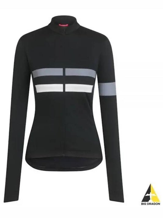 WOMEN'S BREVET LONG SLEEVE JERSEY WLB06LSBLK Women's brevet long sleeve jersey - RAPHA - BALAAN 1