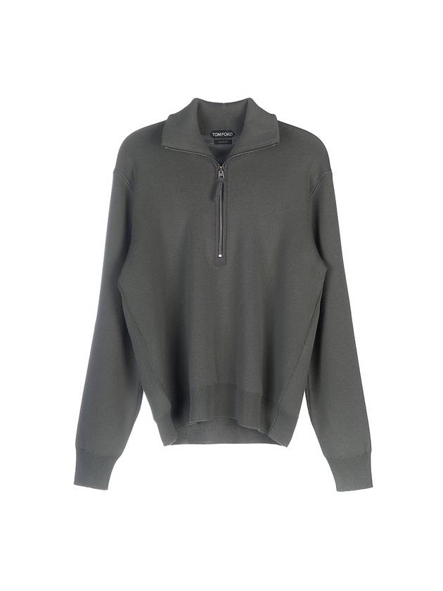 Half zip-up high neck wool knit BAM62 TFK125 V04 - TOM FORD - BALAAN.