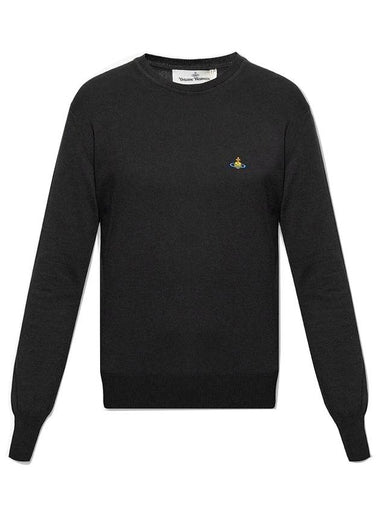 ORB Logo Cashmere Cotton Knit Top Black - VIVIENNE WESTWOOD - BALAAN 1