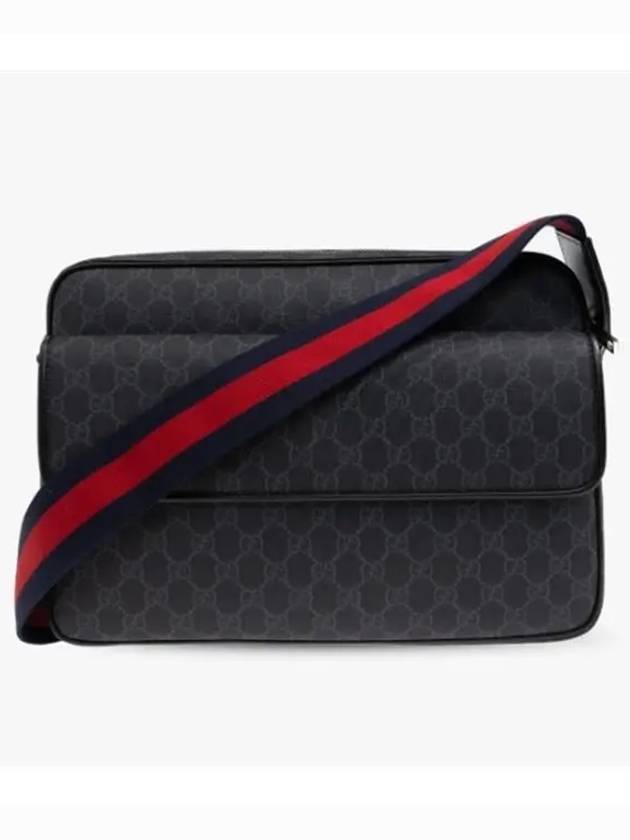 GG Supreme Canvas Messenger Bag Black - GUCCI - BALAAN 2