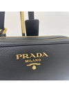 Gold Logo Vitello Dino Leather Cross Bag Black - PRADA - BALAAN.