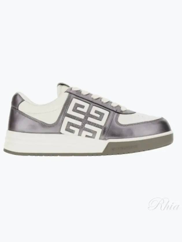 G4 Leather Low Top Sneakers Silver - GIVENCHY - BALAAN 2