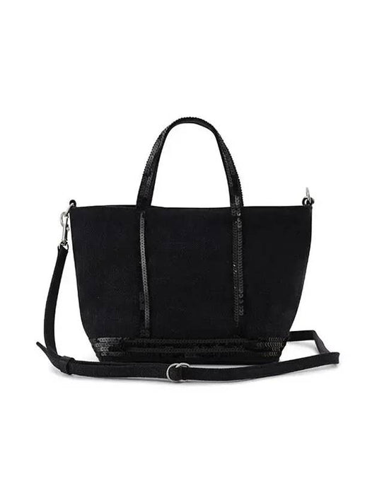 Sequin Embellished Tote Bag Black - VANESSA BRUNO - BALAAN 1