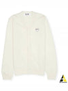 Play White Waffen V-neck Cardigan Ivory - COMME DES GARCONS - BALAAN 2